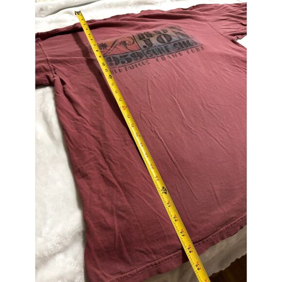 Ron Jon Surf Shop Grand Turk Tee XL Faded Distressed Maroon Graphic - Picture 6 of 6
